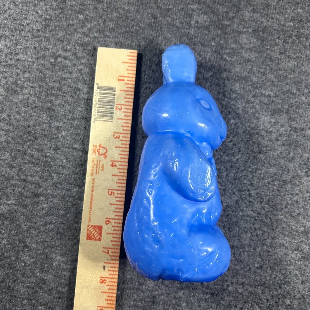Vintage Large Blue Easter Bunny Candle 8" Never Burned - Picture 5 of 5